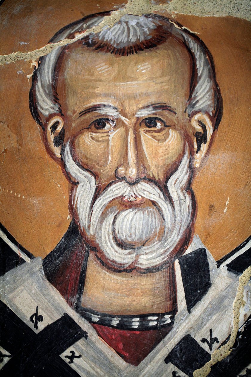 Byzantine Fresco from the 15th century (detail) Saint Nicholas by Unknown