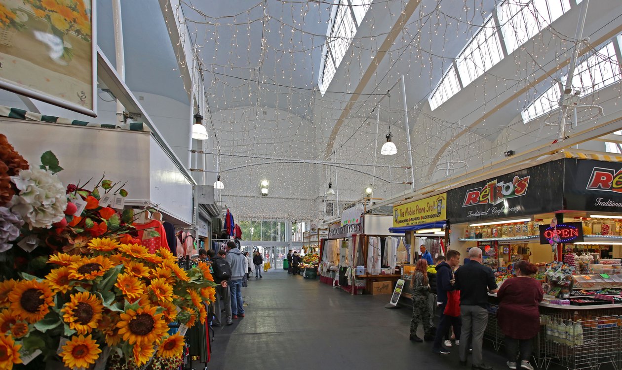 Interior view of the Pannier Market, Plymouth by Unbekannt Unbekannt