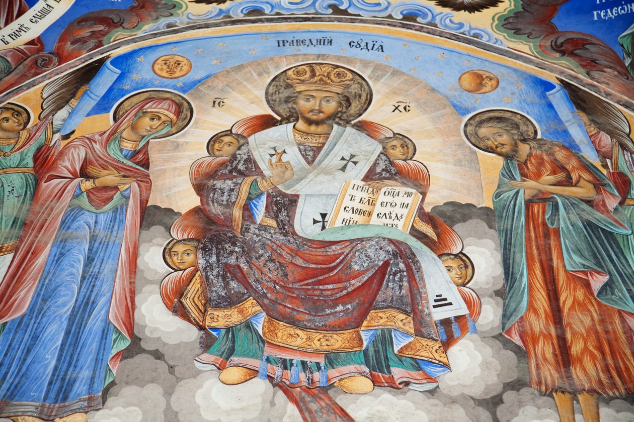Paintings by Zahari Zograf on the Outer Walls of the Rila Monastery by Unknown