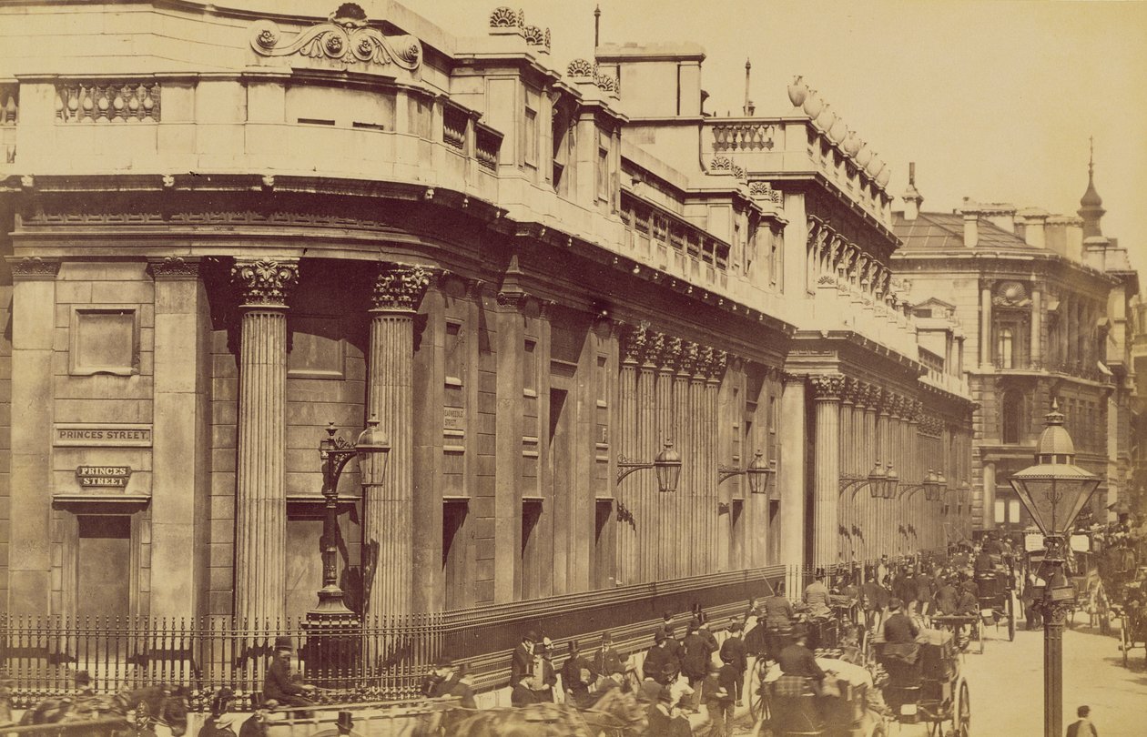 The Bank of England, London, c.1880 by Unknown