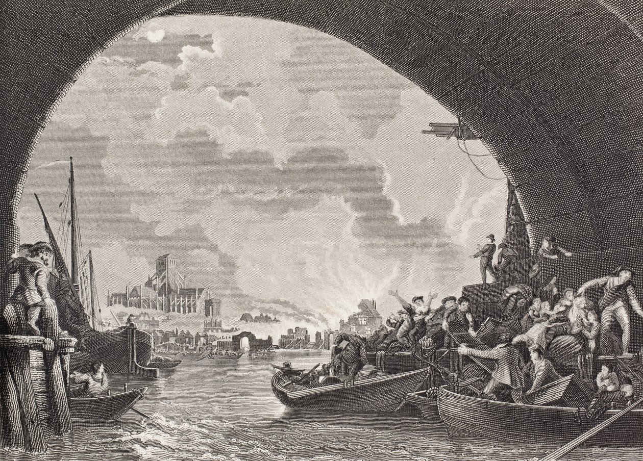 The Great Fire of London, 1666, from 