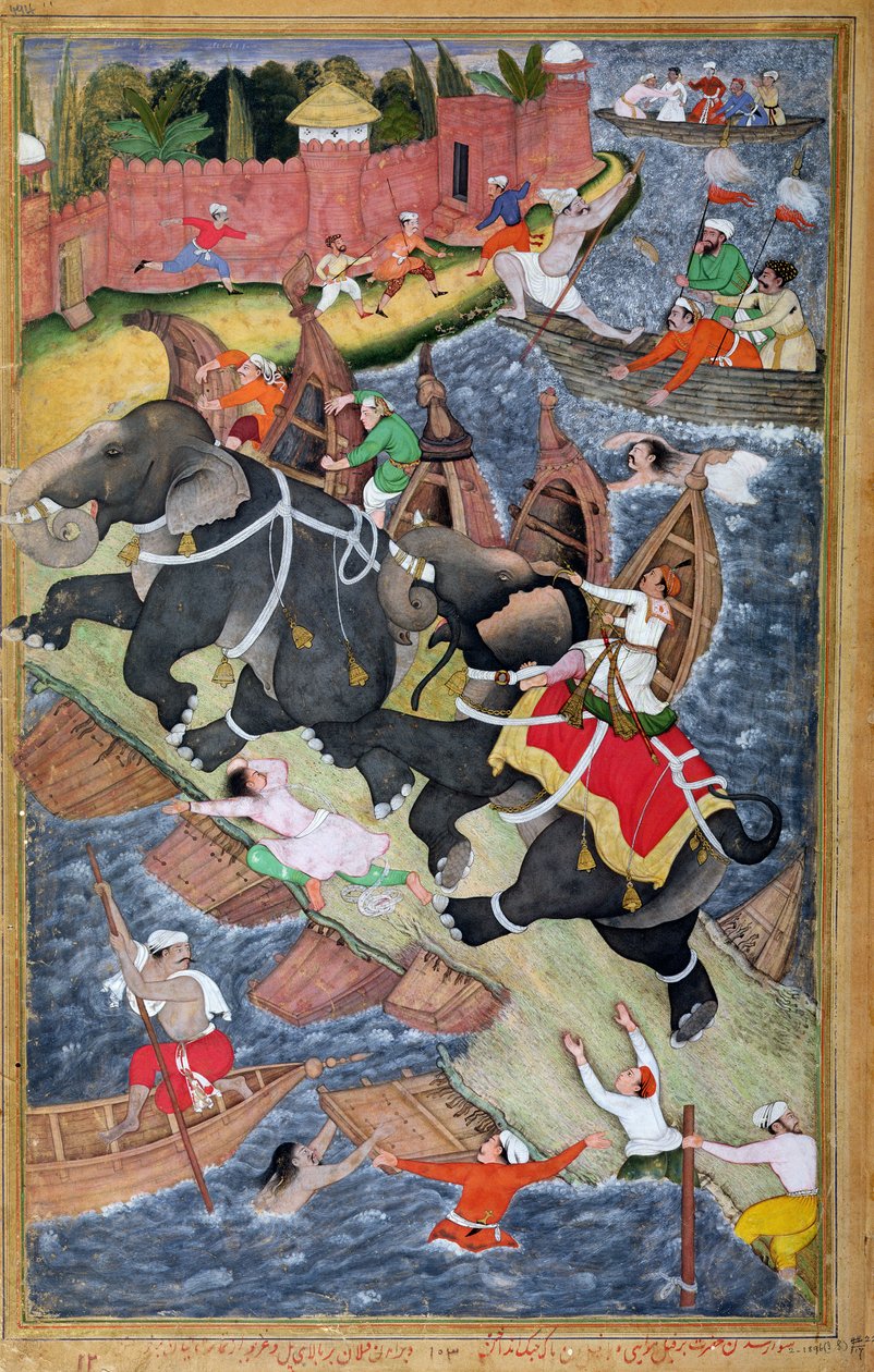 Akbar tames the Savage Elephant, Hawa