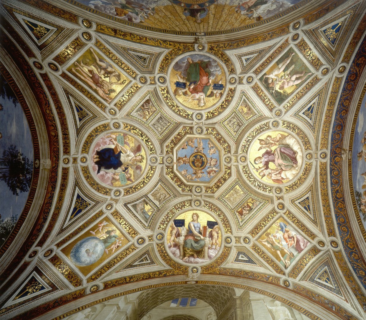 Vault of the Room of the Seal by Raffaello Sanzio Raphael
