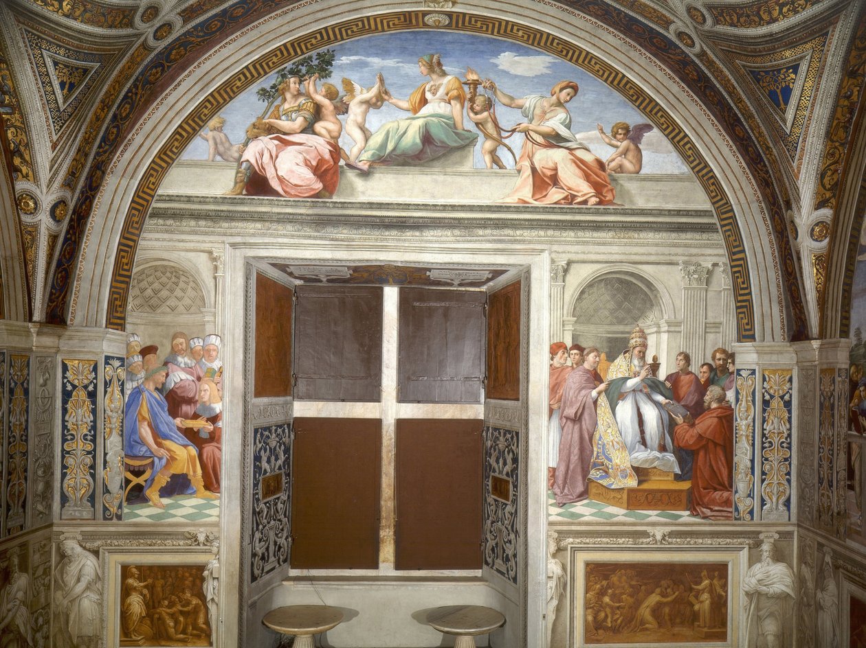 Cardinal and Theological Virtues by Raffaello Sanzio Raphael