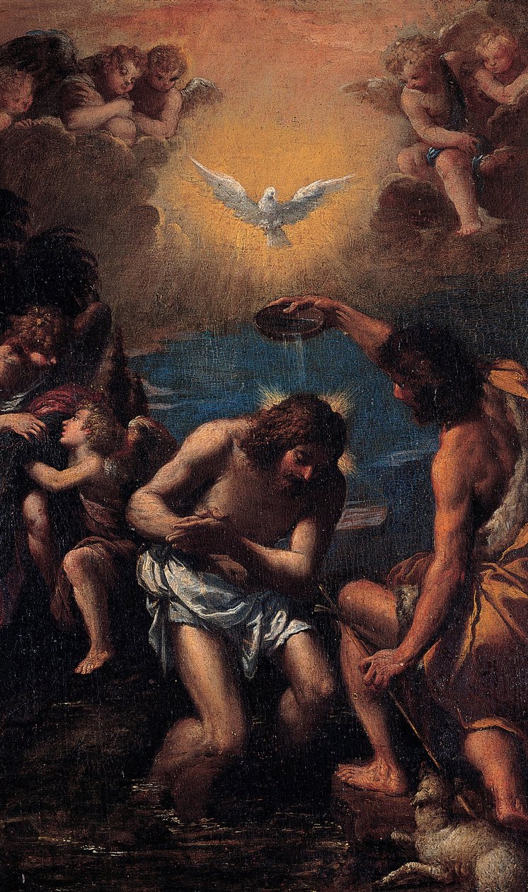 Baptism of Christ by Sigismondo Scarsellino