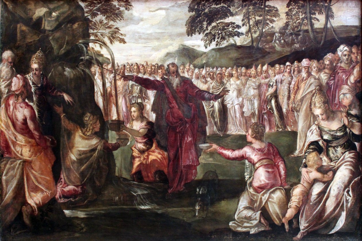 Moses Strikes Water from the Rock by Tintoretto