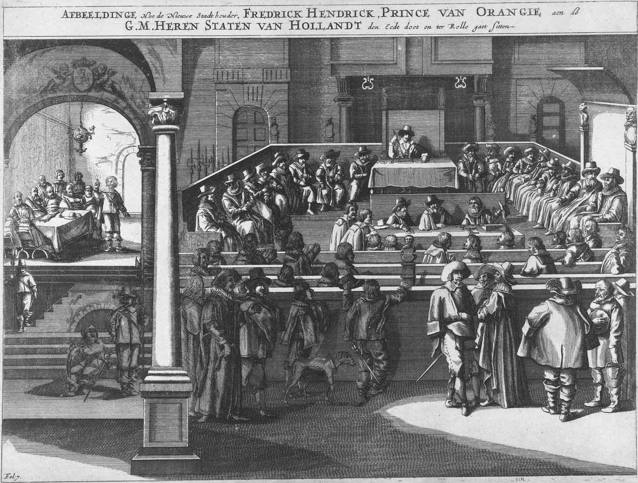 Frederik Hendrik Taking the Oath as Stadtholder and Taking Seat in the States of Holland, 1625 by Unknown