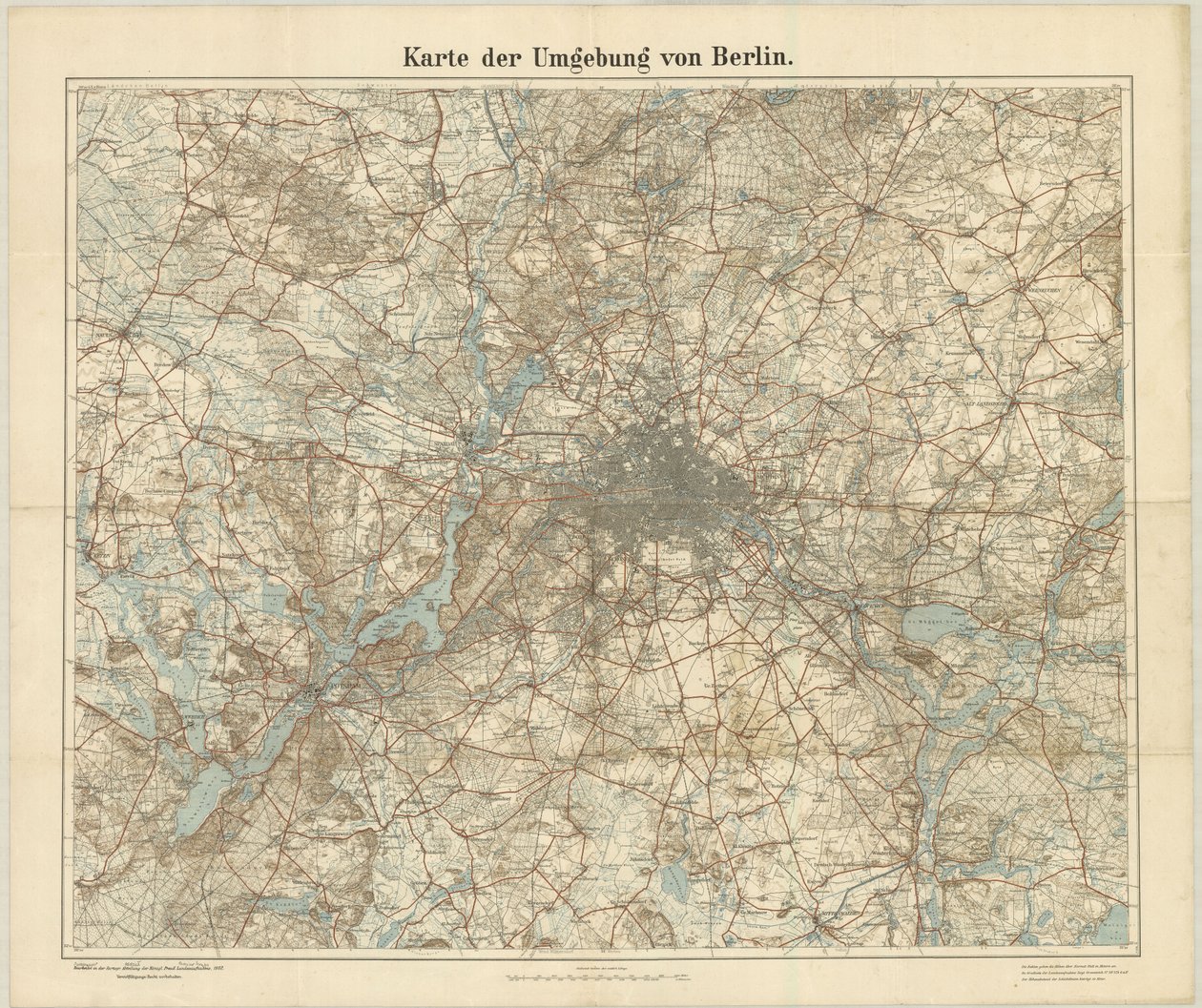 Map of the Surroundings of Berlin by Unknown