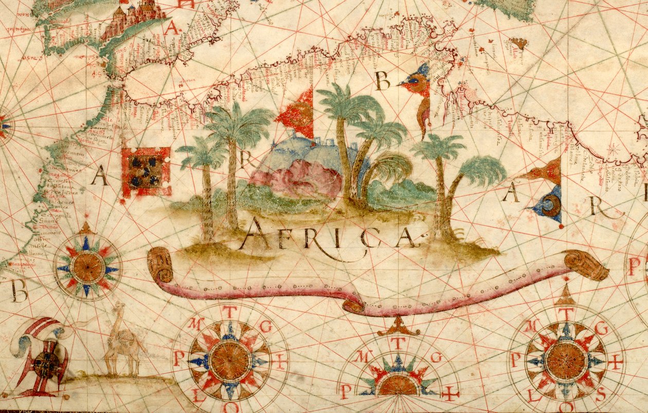 Nautical chart of Mediterranean area, including Europe with British Isles and part of Scandinavia by Unknown