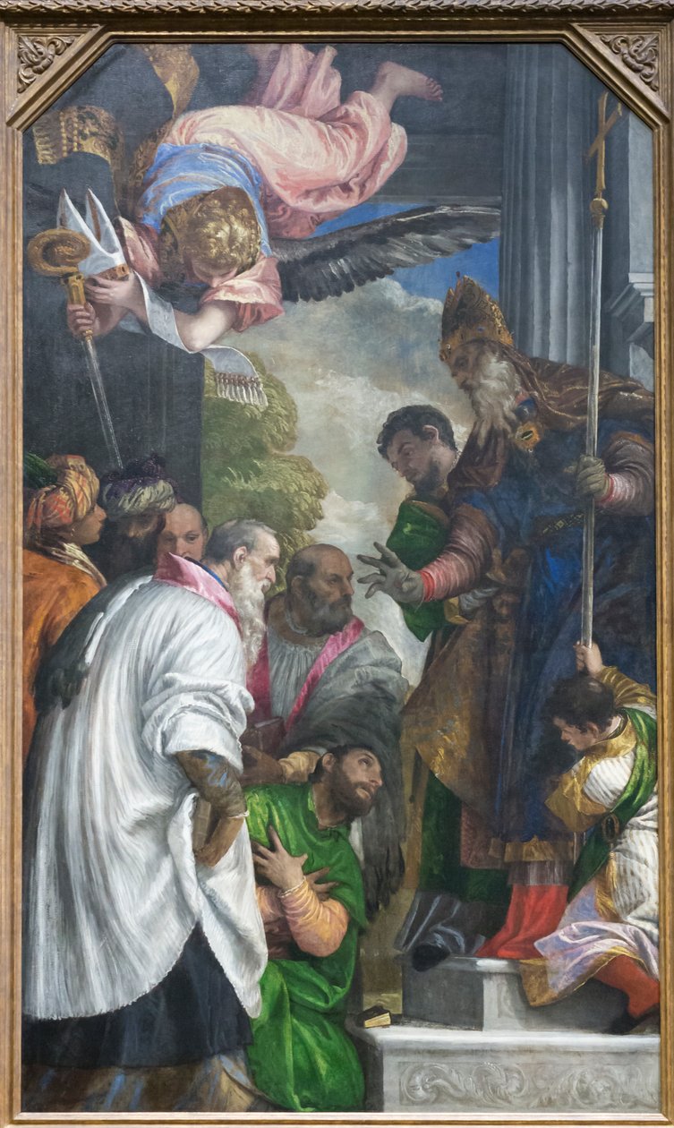 The consecration of Saint Nicholas by (1528 88) Veronese