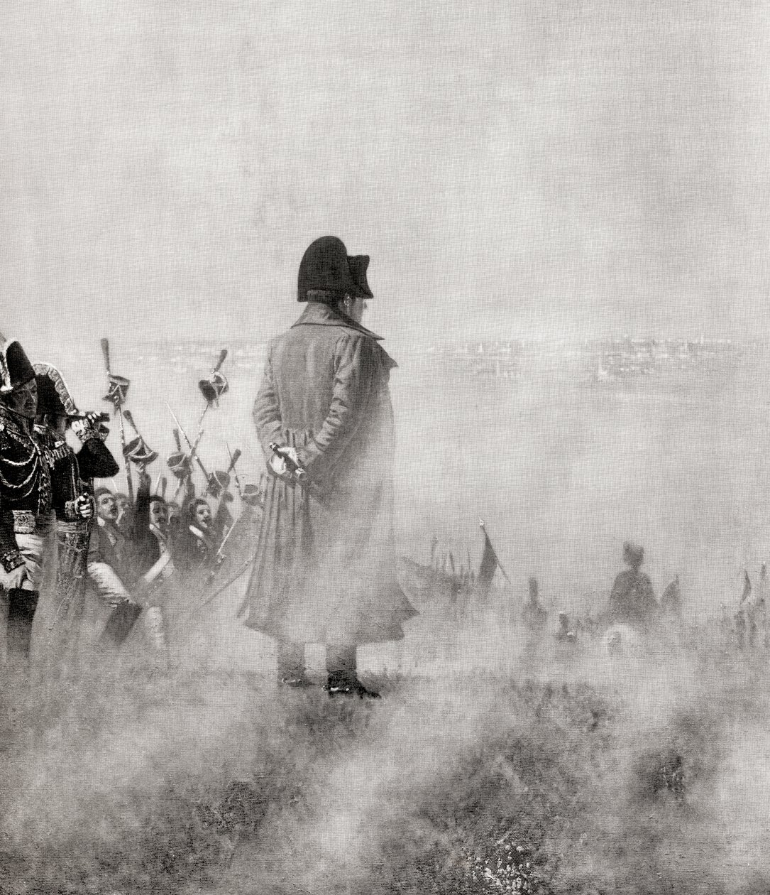Napoleon before Moscow by (after) English School