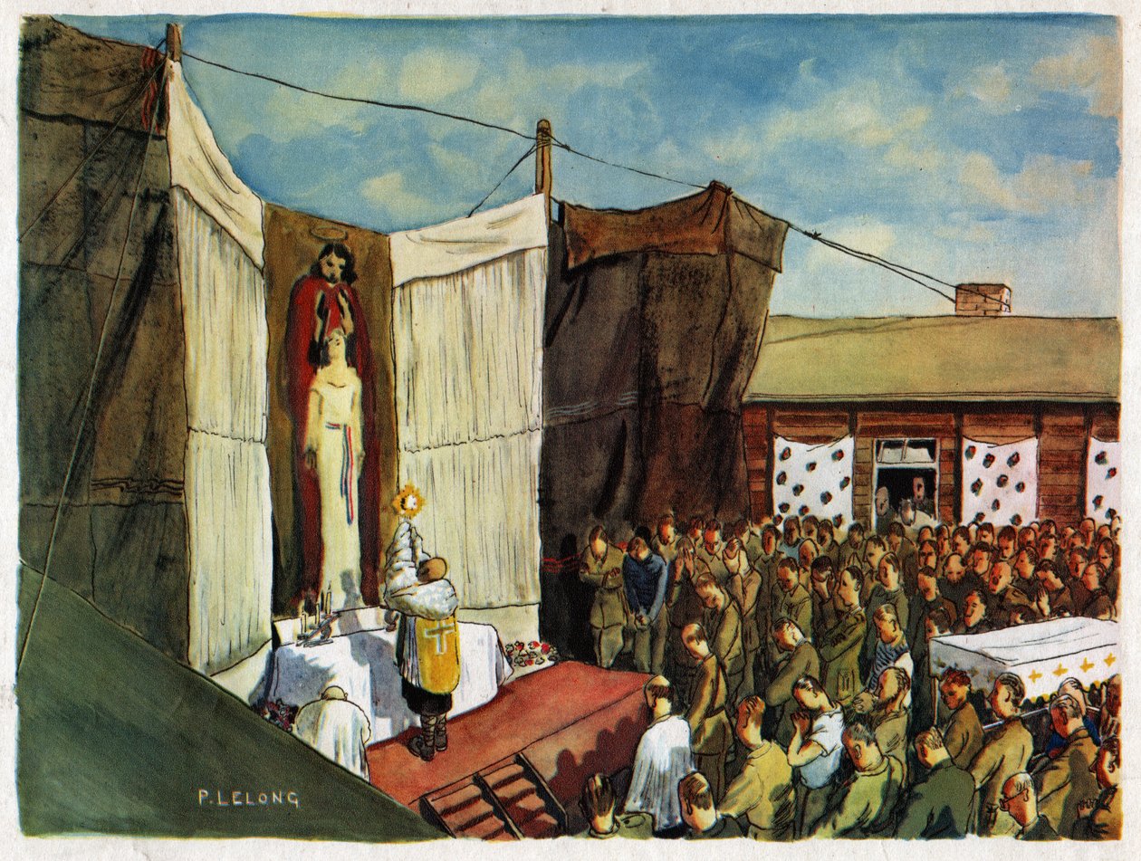 Prisoners camp in Germany by Unknown