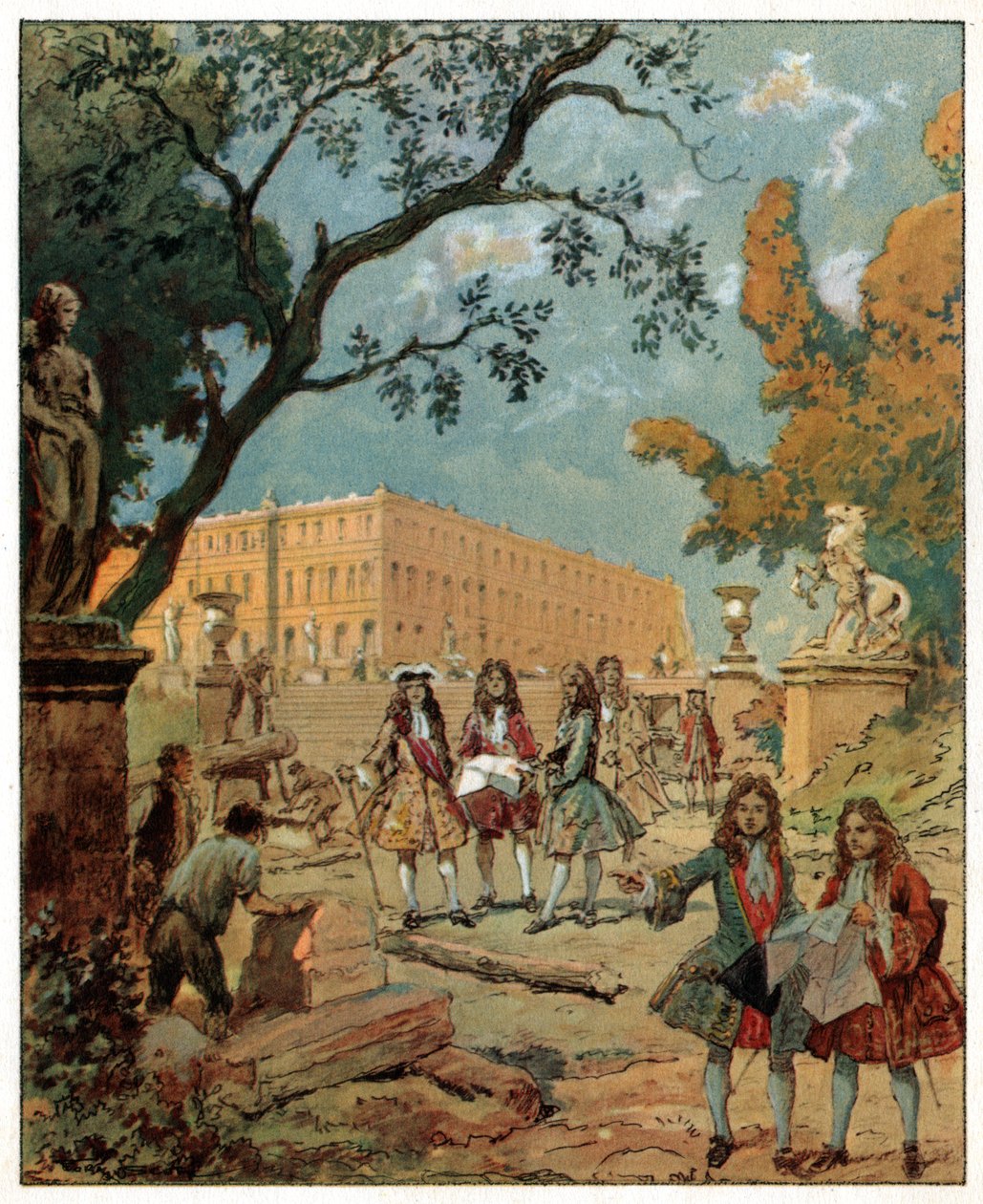 Building of the chateau de Versailles by Unknown