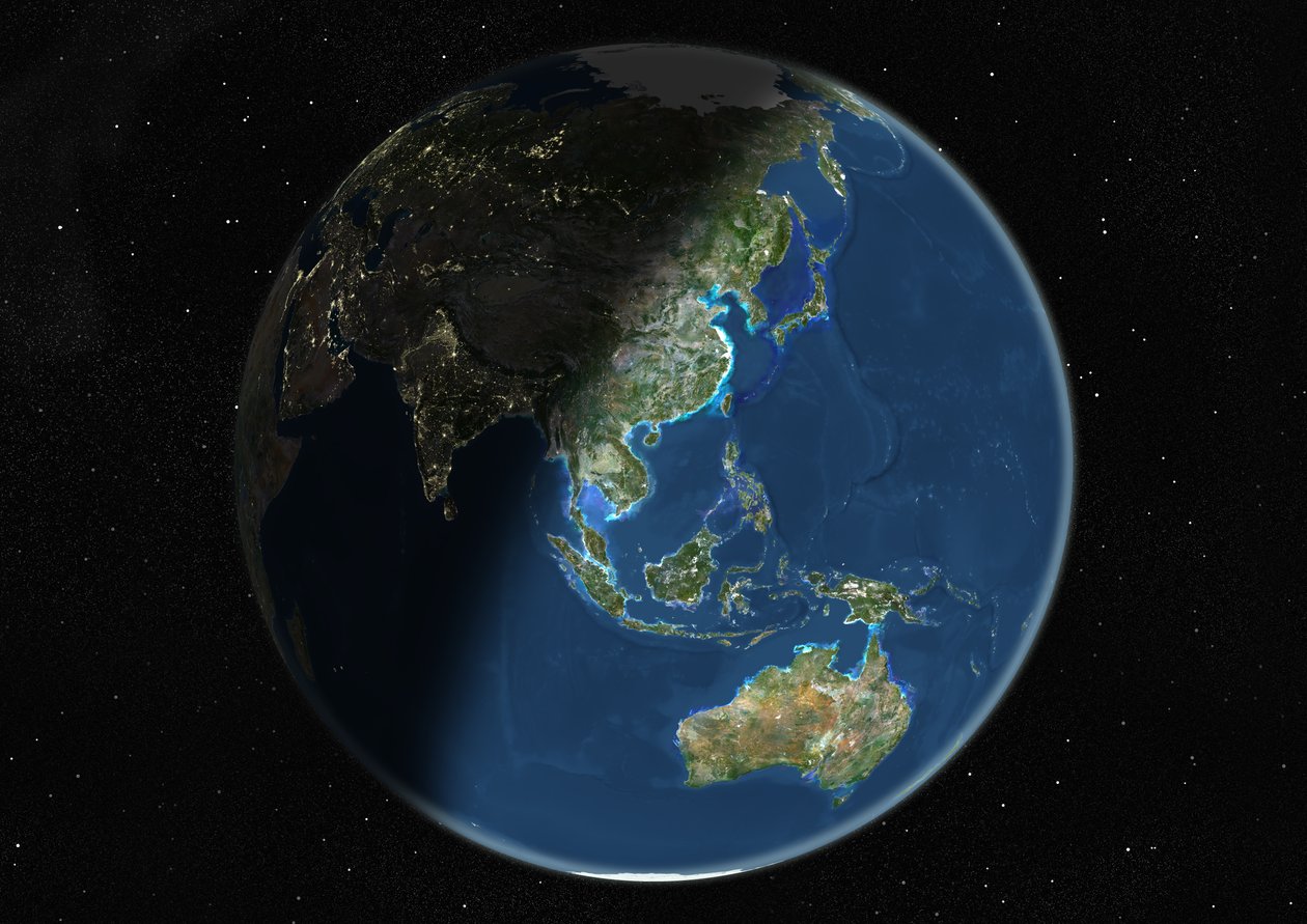 Globe Centered on Asia and Oceania by Unknown