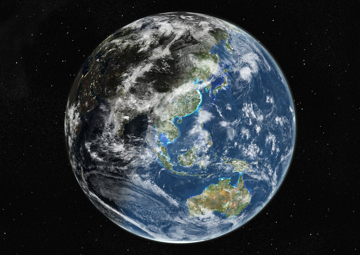 Globe Centered on Asia and Oceania by Unknown