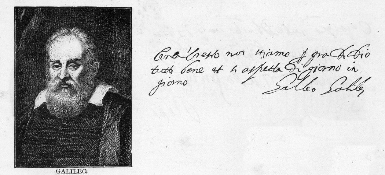 Handwriting and Signature of Galileo Galilei from a Letter to His Younger Brother, Michelangelo in Vilnius, Lithuania, Written at Padua, 20 November, 1601 by Unknown
