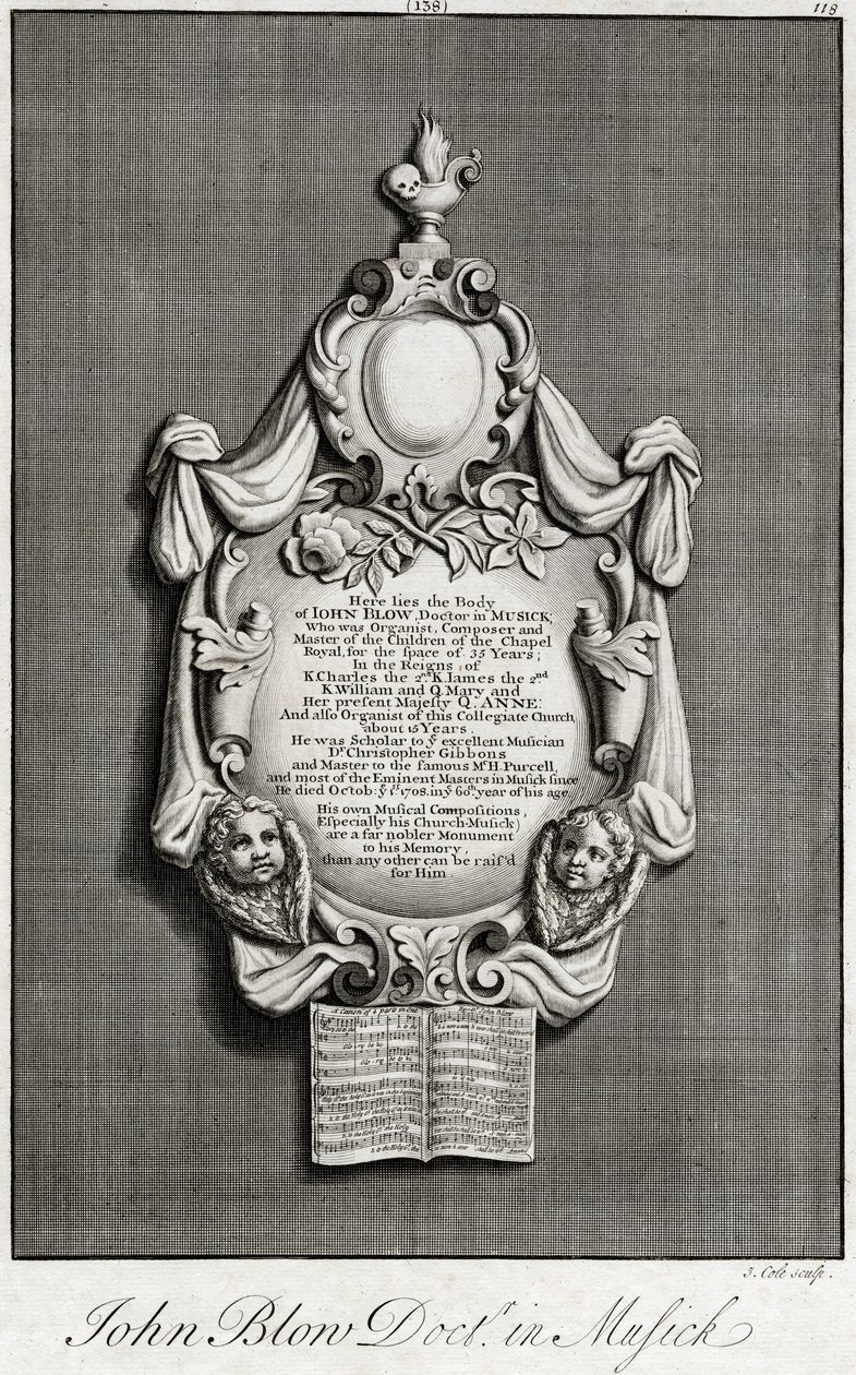 John Blow Memorial, Westminster Abbey by Unknown