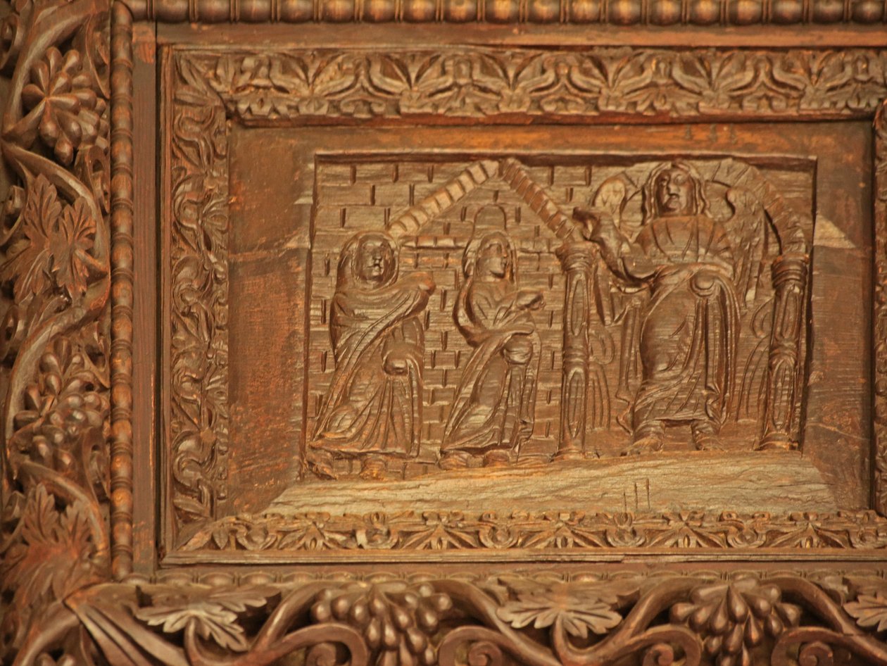 Panel from 5th Century Door: The Holy Women at the Empty Tomb by Unknown