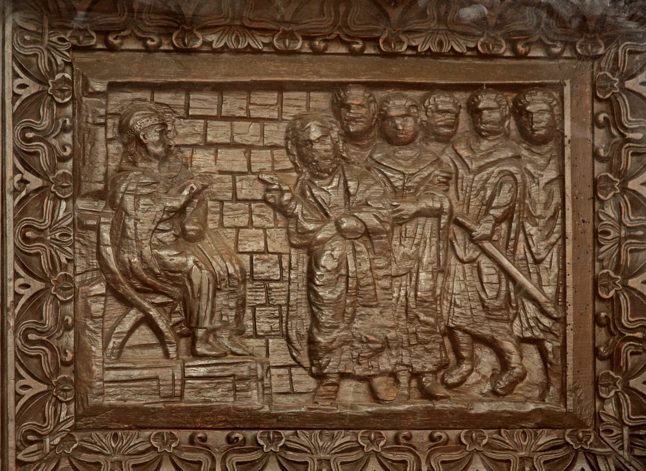 Panel from 5th Century Door: The Judgement of Jesus by Unknown