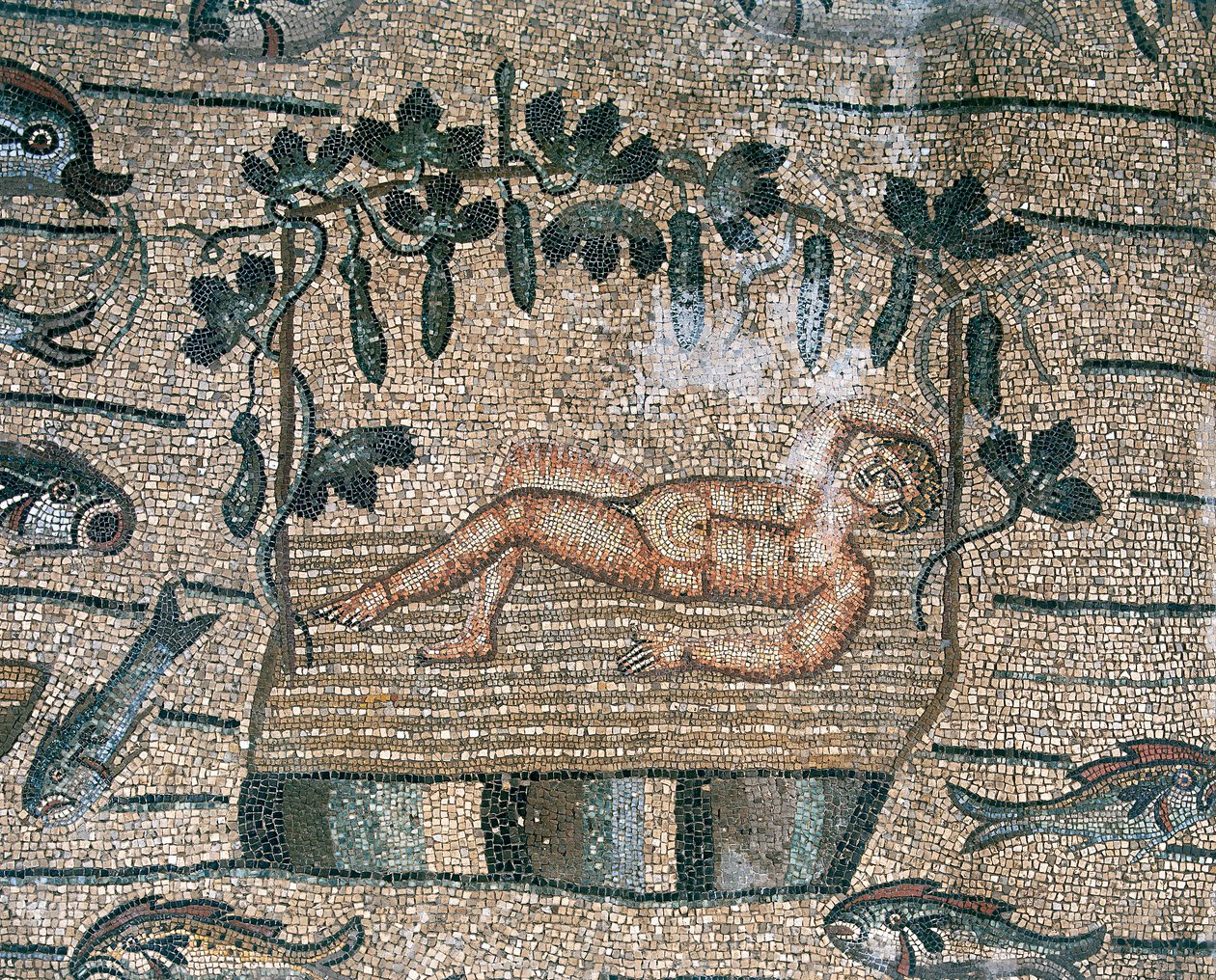 Prophet Jonah at Rest, Particularly the Floor of the Paleo-Christian Basilica of Aquileia, Udine by Unknown