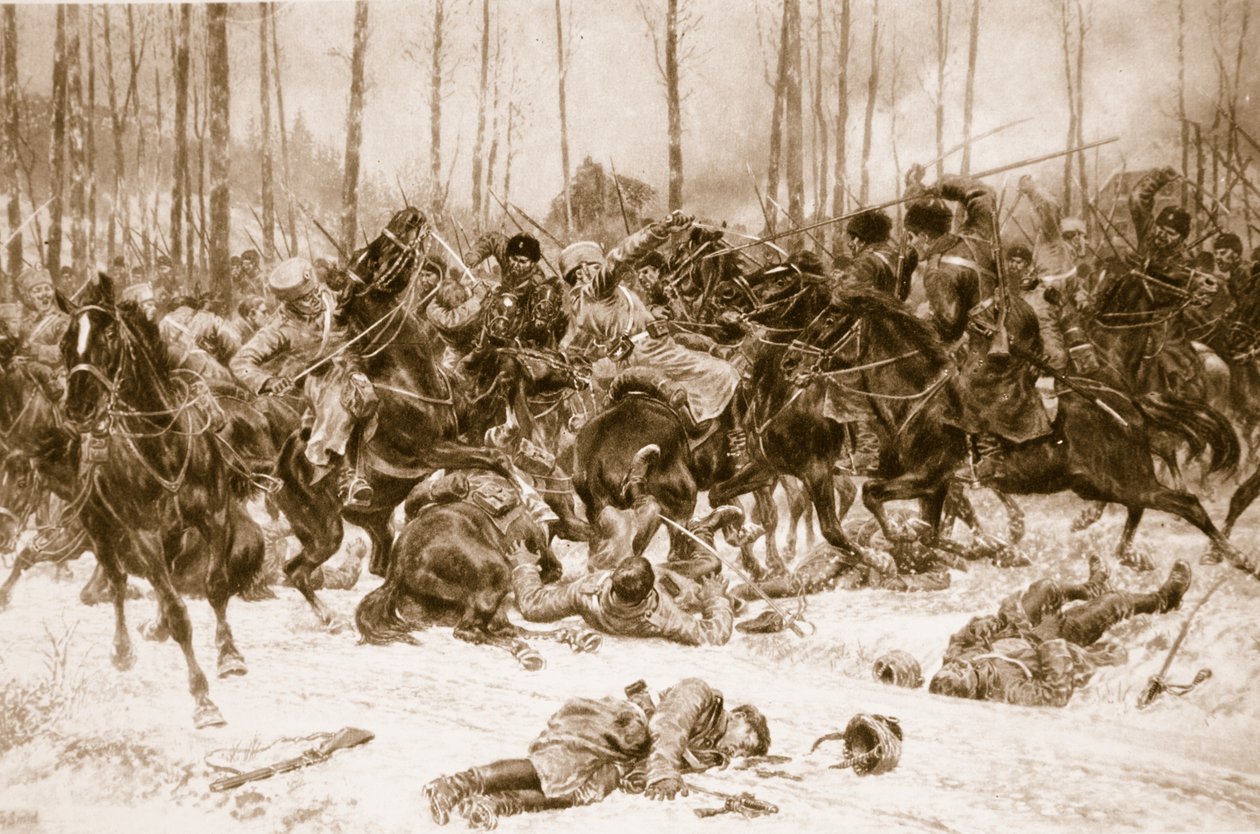 Prussian Cavalry against Cossacks of the Dons: Fierce encounter on the Dniester, 1914-19 by Unknown