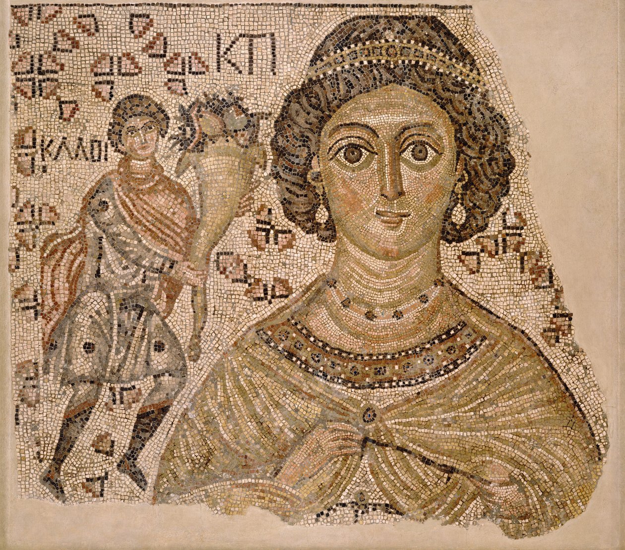 Fragment of a Floor Mosaic with a Personification of Ktisis by Byzantine School