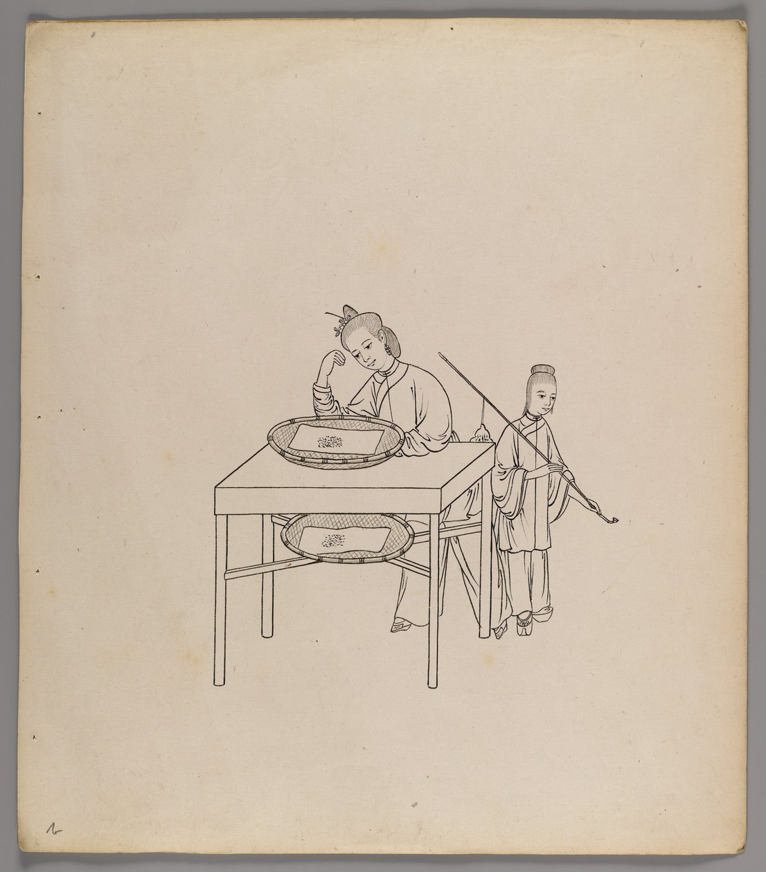 Album of separate leaves: Silk Cultivation and Production by Chinese School