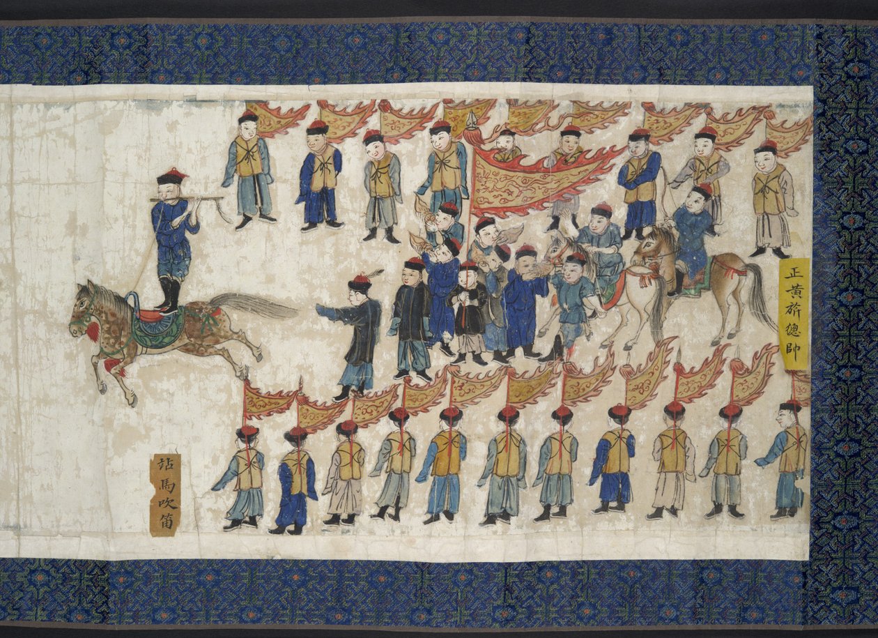 Horsemanship Competition for the Shunzhi Emperor, Handscroll by Chinese School