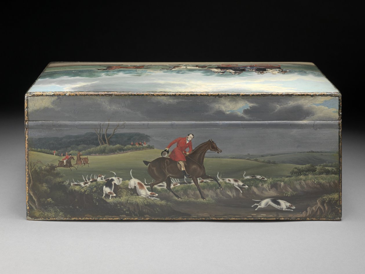 A Cigar Box painted with Scenes from Taglioni Prints, c.1840 by English School