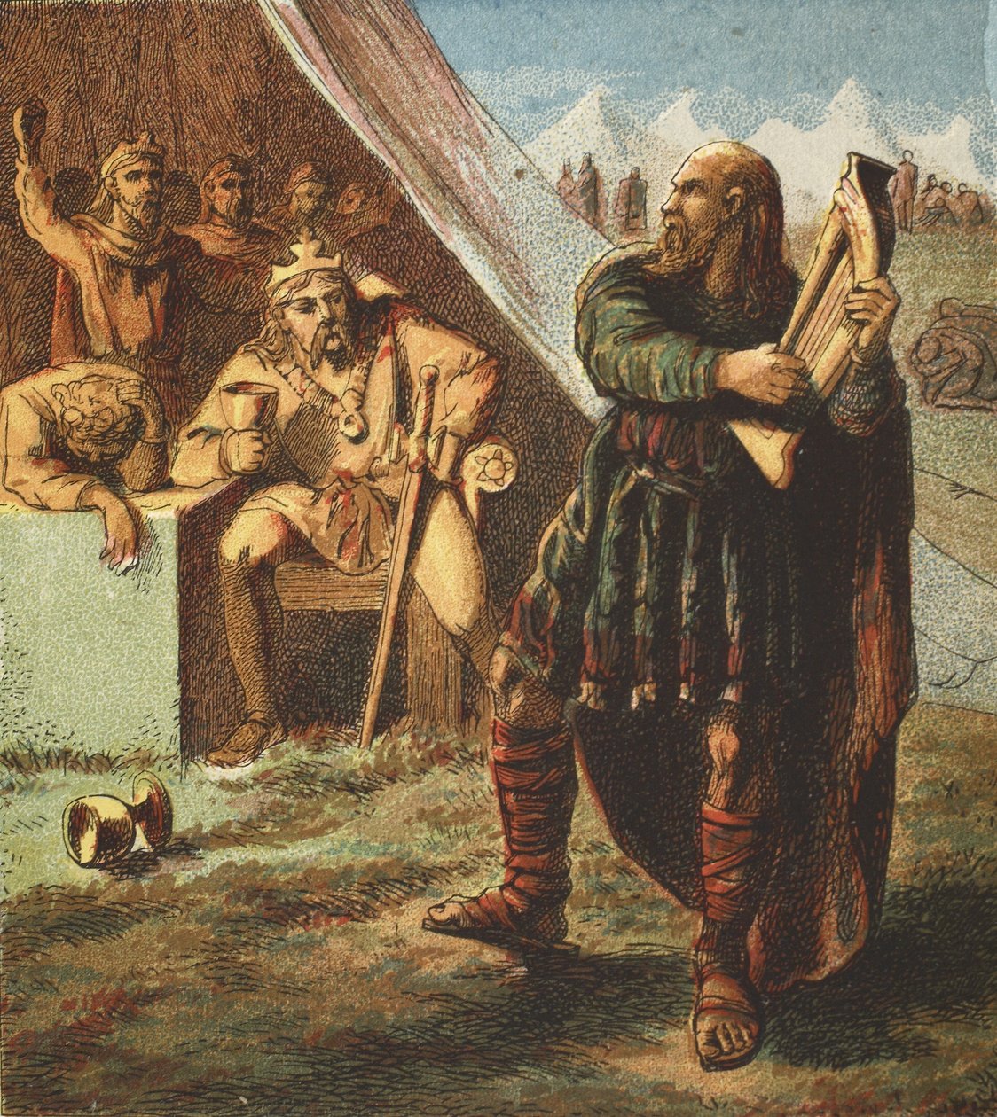 Alfred in the Danish Camp by English School