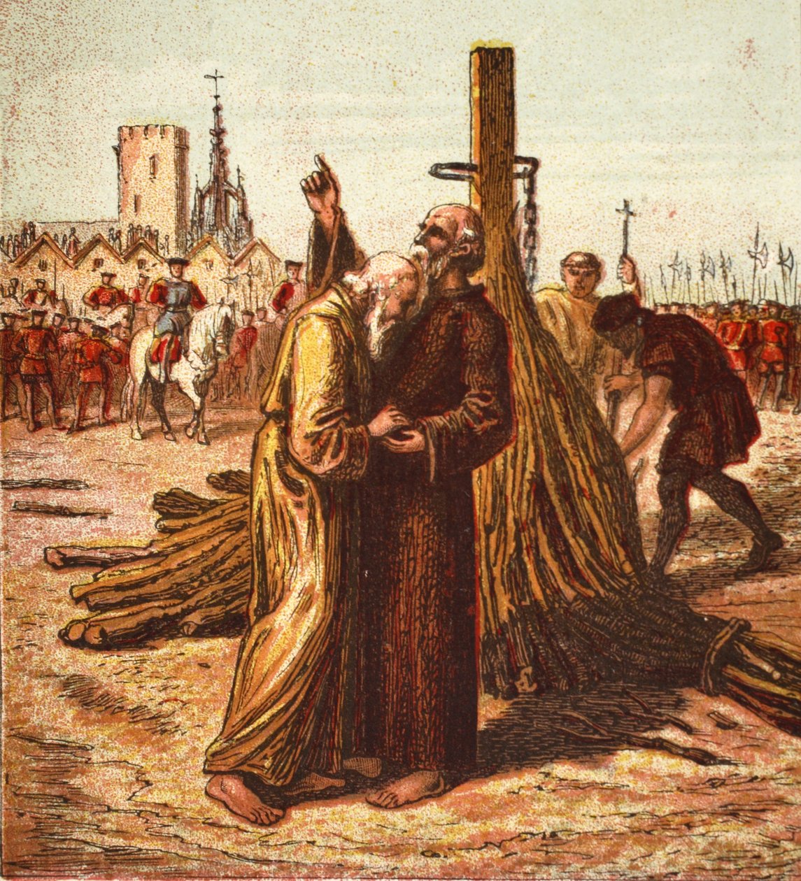 Death of Ridley and Latimer by English School