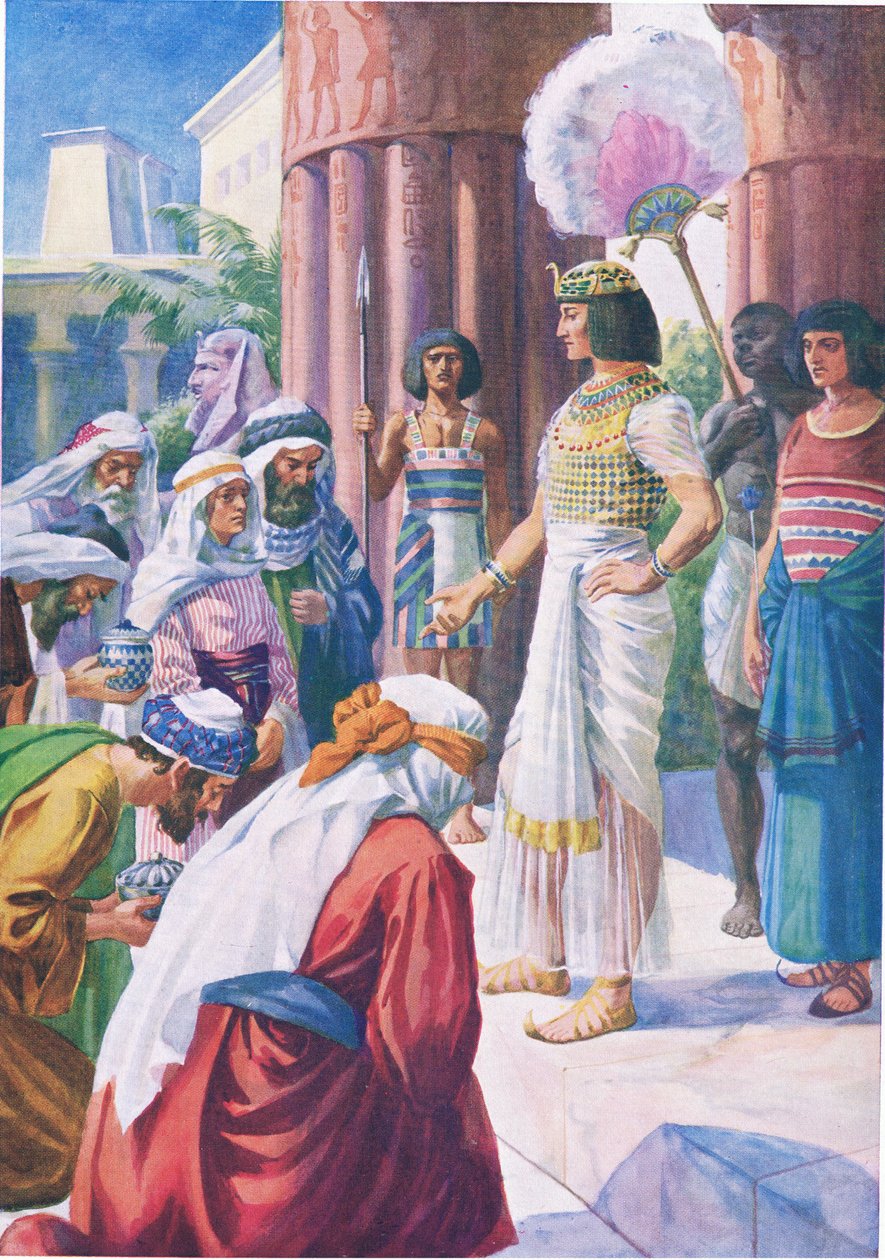 Joseph and his brothers, from The Bible Picture Book published by Thomas Nelson by English School