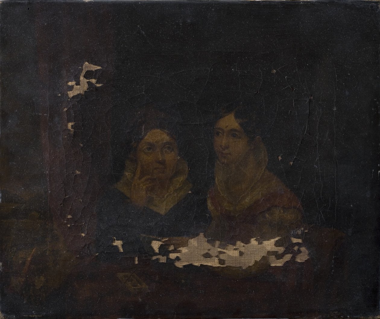 Portrait of Two Women by English School