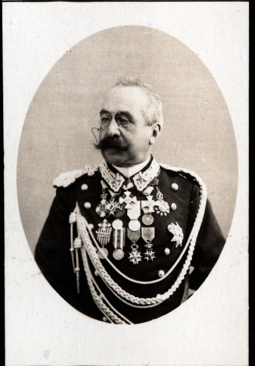 Portrait of Oreste Baratieri, Italian general by French Photographer