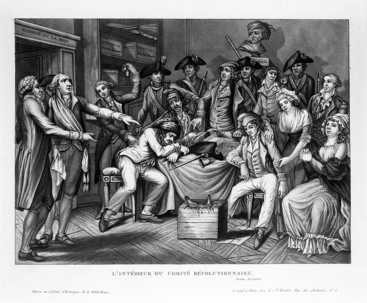 Interior of the Revolutionary Committee by French School