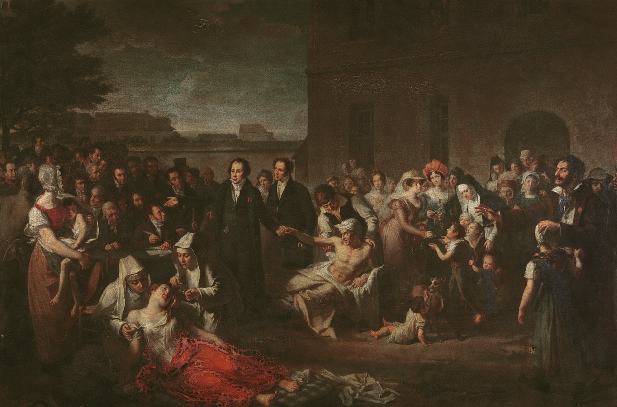 Jean-Louis Alibert Treating Typhoid Patients at the Hopital Saint-Louis by French School