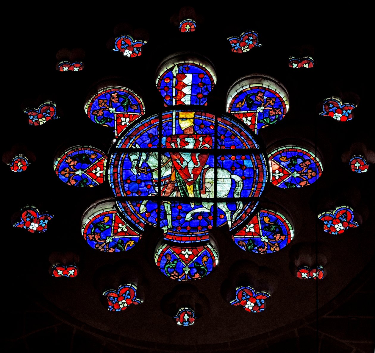Rose Window Depicting Simon de Montfort, Chartres Cathedral by French School