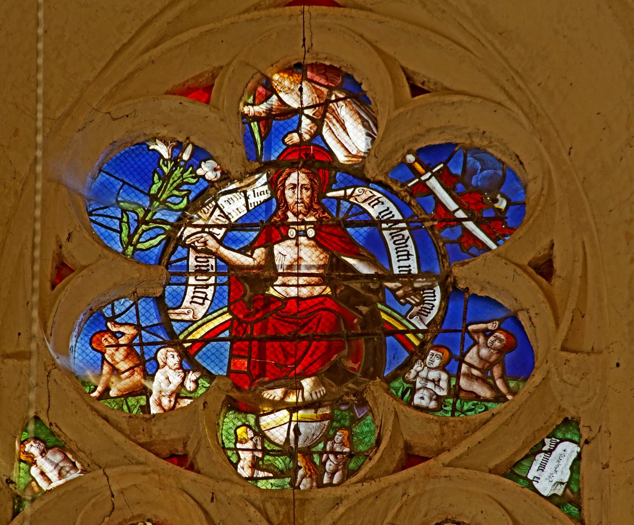 Window depicting Christ of the Last Judgement by French School