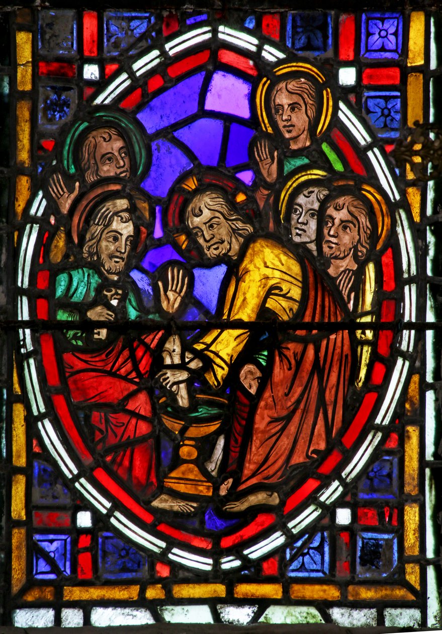 Window depicting Christ washing his Disciples
