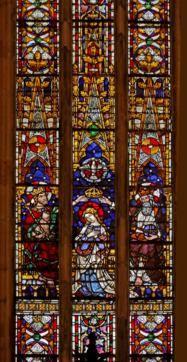 Window depicting Coronation of the Virgin by the Trinity by French School