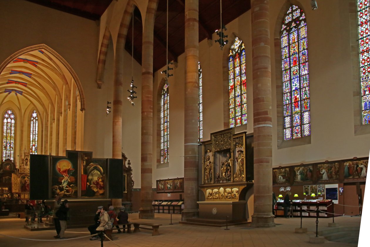 Window depicting Interior View by French School