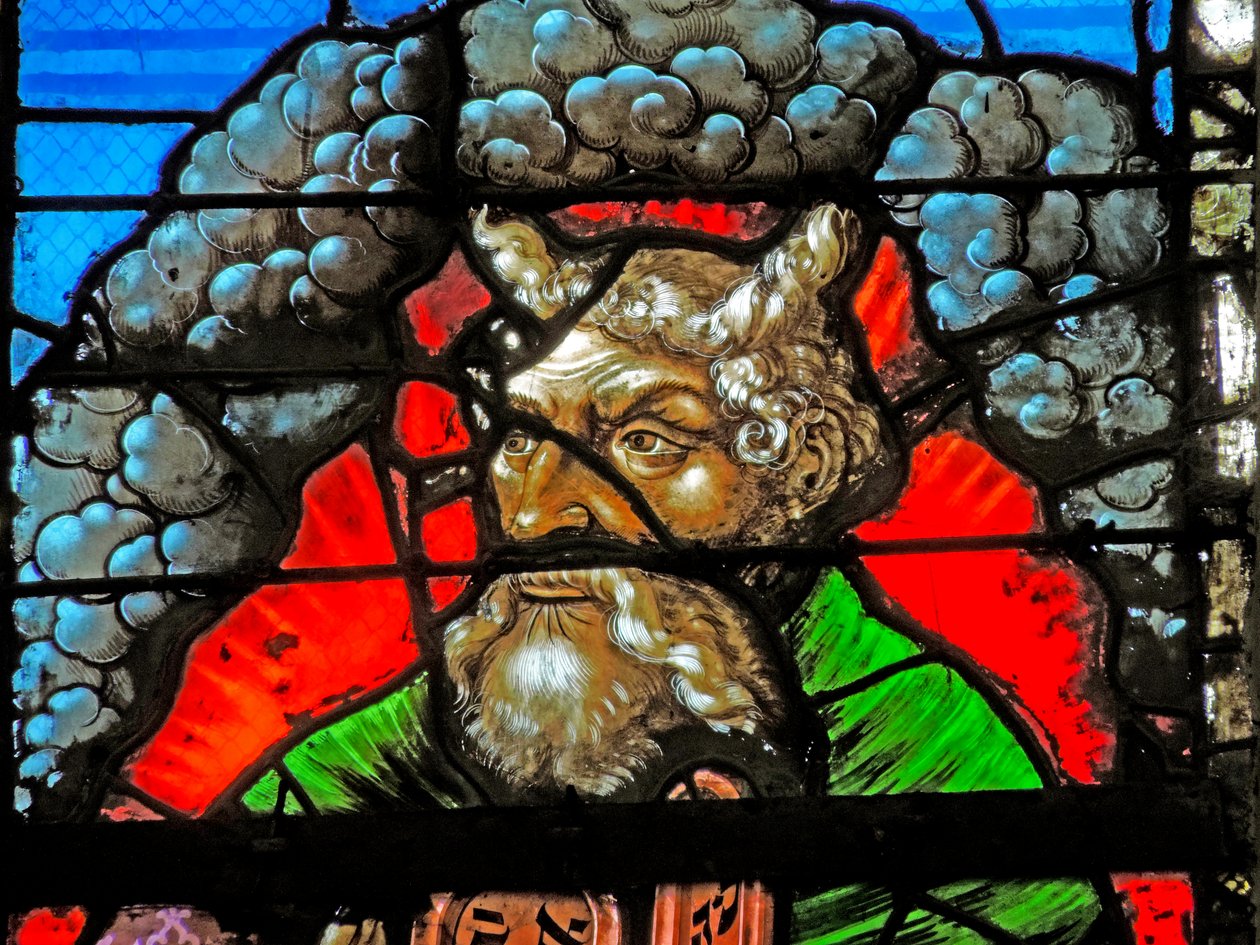 Window depicting Moses at the Transfiguration by French School