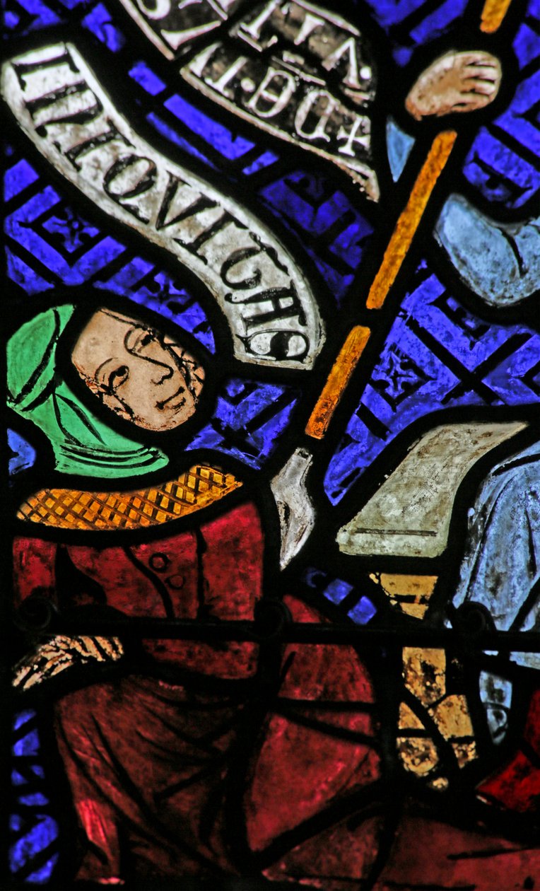 Window Depicting Psychomachia: Justice and Iniquity by French School