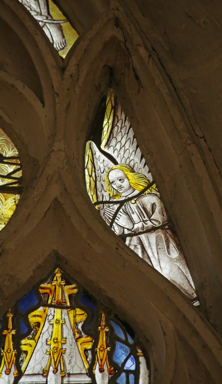 Window depicting an Angel by French School