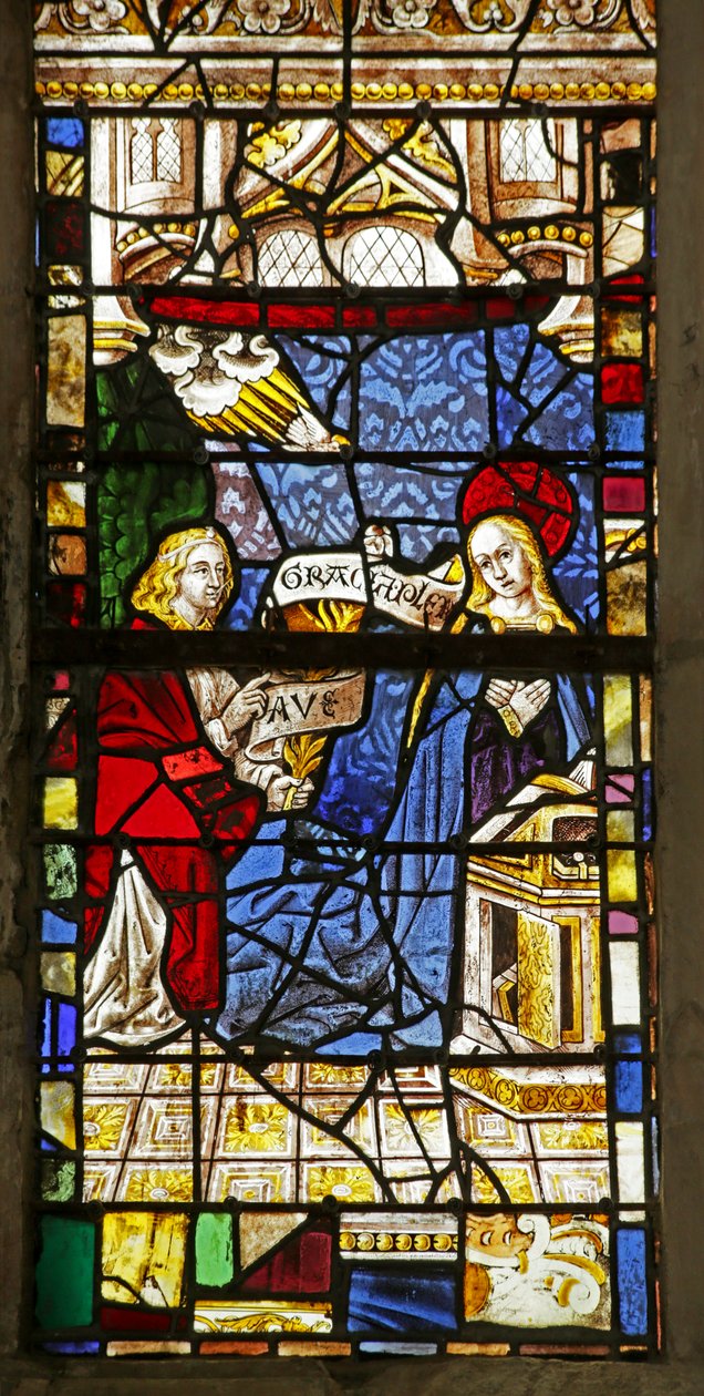 Window depicting the Annunciation by French School