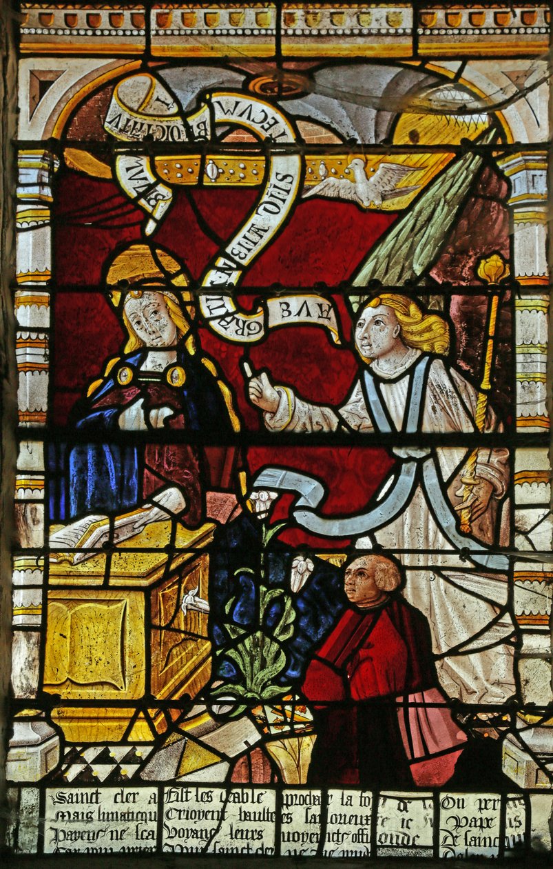 Window depicting the Annunciation by French School
