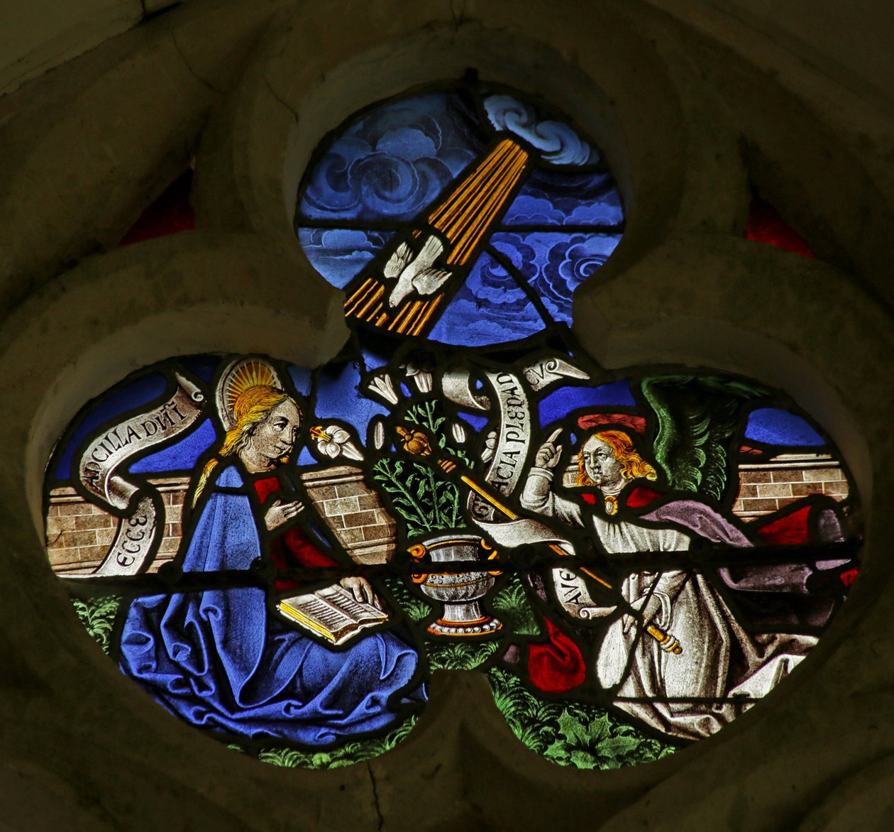 Window depicting the Annunciation by French School