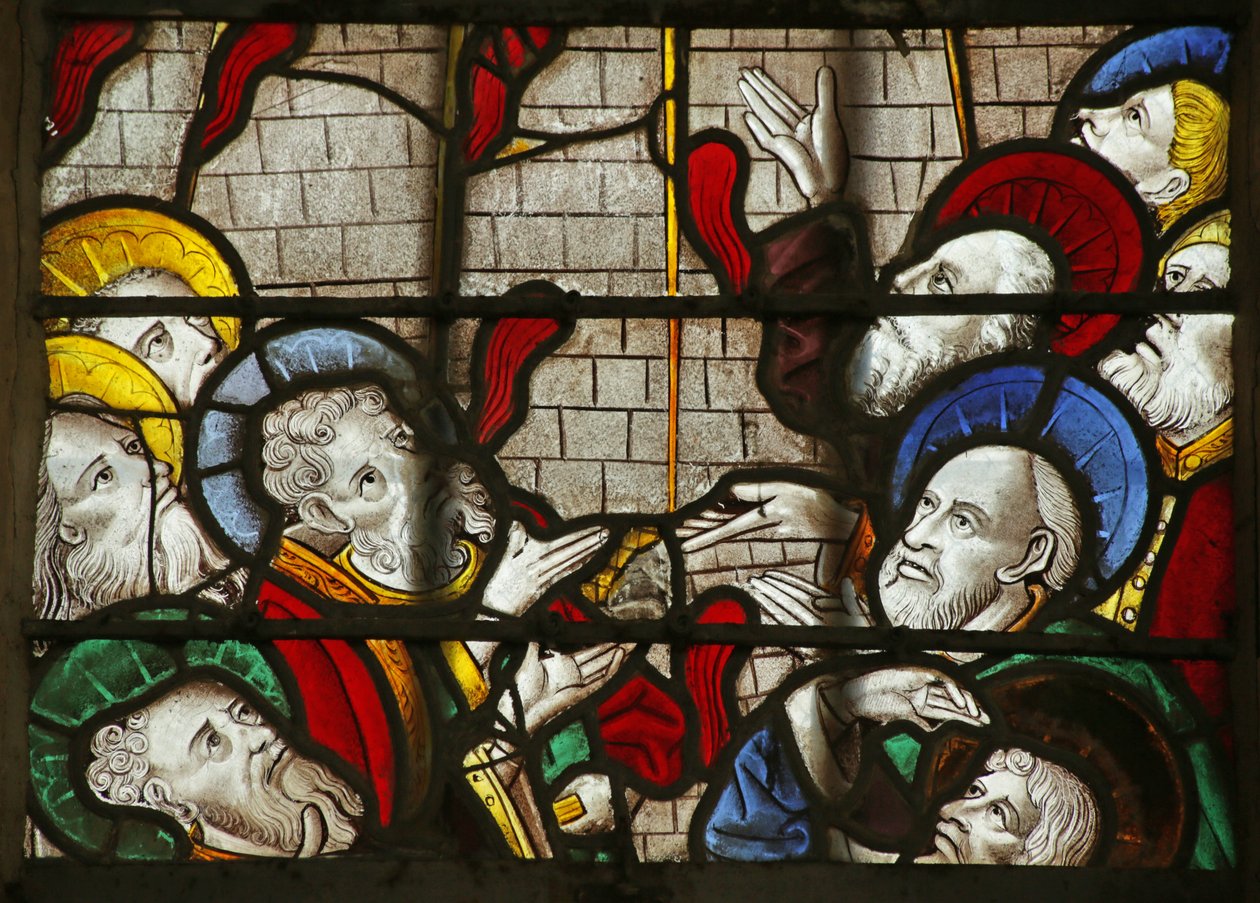 Window depicting the Apostles at Pentecost by French School