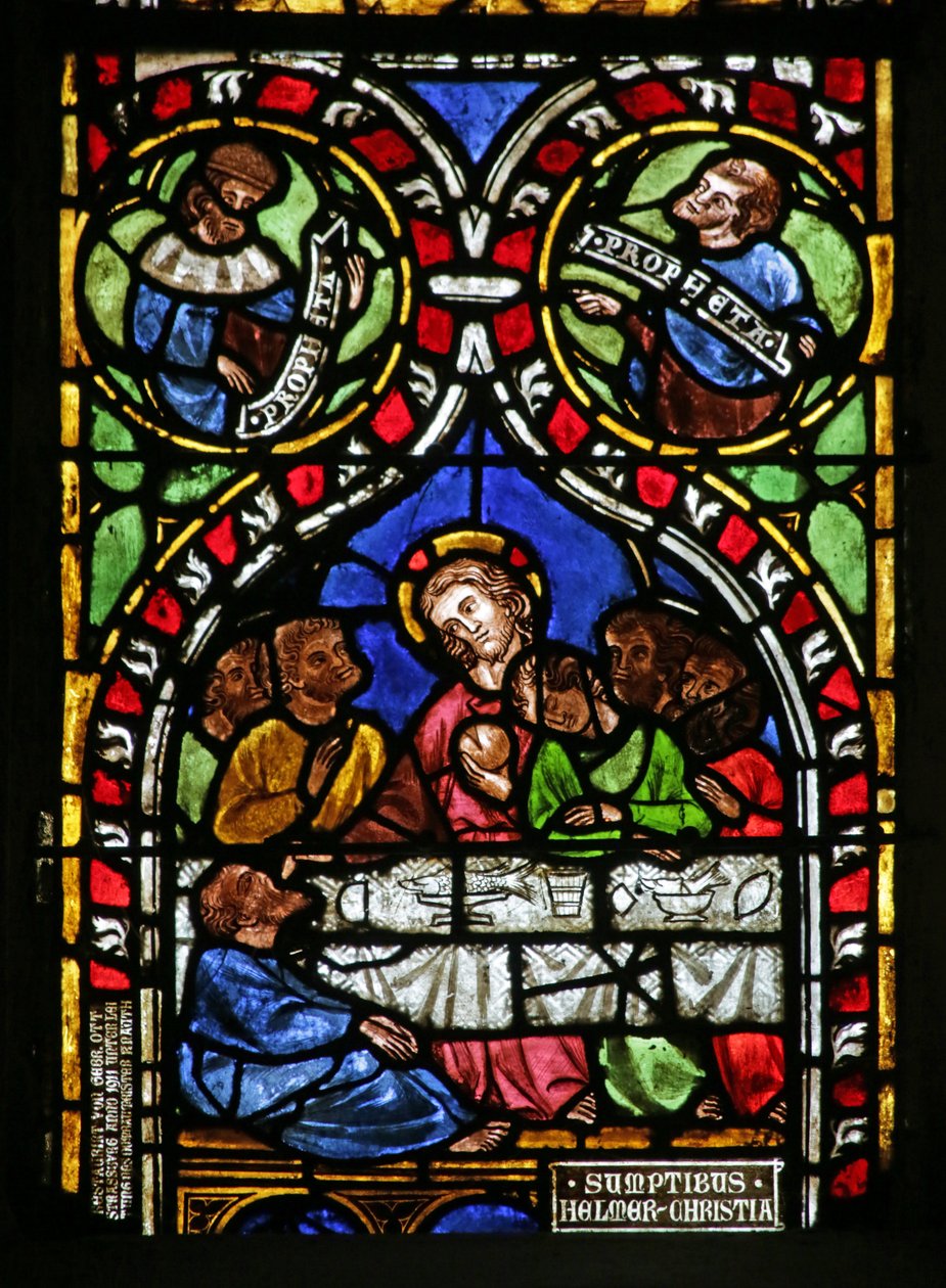 Window depicting the Last Supper by French School