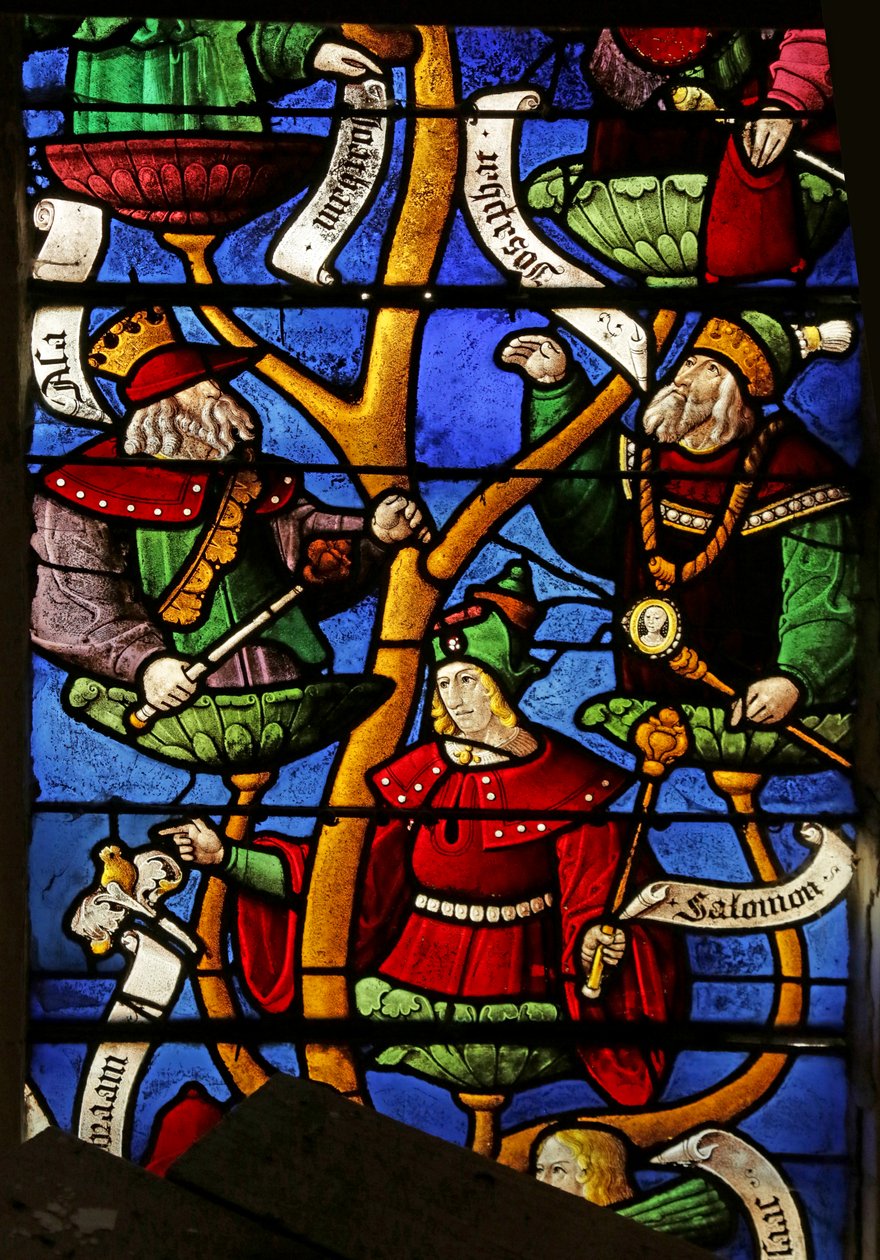 Window depicting the Tree of Jesse: Josaphat, Solomon, Joachim by French School